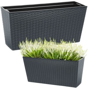 Doniczka RATO CASE MIDDLE - antracytowy DRC800M-S433 Prosperplast