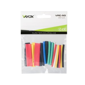 Rurki termokurczliwe 22 szt. 50mm VRC-50 Vayox