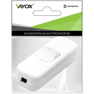 PRZEŁĄCZNIK PRZELOTOWY BIAŁY, 3A/250V LX3074W Vayox Pak.