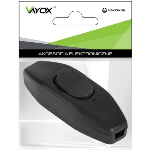 PRZEŁĄCZNIK PRZELOTOWY CZARNY 2,5A/250V, DO MONTAŻU PRZEMYSŁOWEGO LX3089C Vayox Pak.