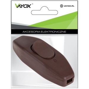 PRZEŁĄCZNIK PRZELOTOWY BRĄZOWY 2,5A/250V, DO MONTAŻU PRZEMYSŁOWEGO LX3089BR Vayox Pak.