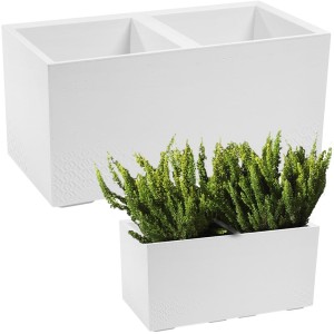 Kwietnik KARO 800x400x400 beton ECO recycled - biały LA936-05 LAMELA
