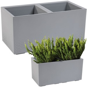 Kwietnik KARO 800x400x400 beton ECO recycled - szary LA936-27 LAMELA