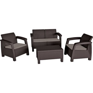 Zestaw mebli ogrodowych Bahamas lounge set brąz 230683 KETER (gabaryt)