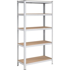 REGAŁ 5-POZIOMOWY 180 x 90 x 40CM UDŹWIG PÓŁKI: 175 KG GWI0878 CHOMIK