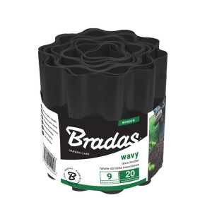 Obrzeże faliste trawnikowe 9m x 20cm, czarne CARTON OBFBK 0920 BRADAS