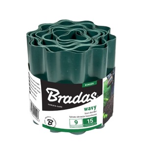 Obrzeże faliste trawnikowe 9m x 15cm, zielone CARTON OBFG 0915 BRADAS