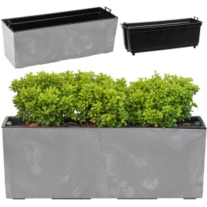 Kwietnik BEGONIA 190x560 ECO recycled - szary beton LA556-70 Lamela