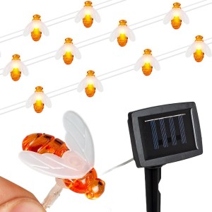 Girlanda solarna ogrodowa dł. 2 + 3,8 m pszczółki 20 LED ciepły biały SOL3637 CHOMIK