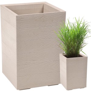 Kwietnik KARO 400x400x600 deska ECO coffee - latte LA890-85 LAMELA