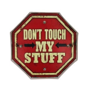 Znak Metalowy RETRO LED Don't Touch Forever Light