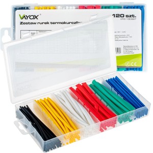 Rurki termokurczliwe 120 szt. 100mm 1,5-10mm VRC-100SET Vayox