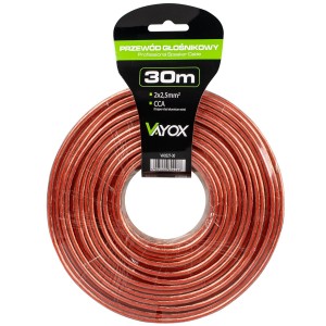 Kabel głośnikowy CCA 2x2,5mm 30m (LB0009-30) VA0227-30 Vayox