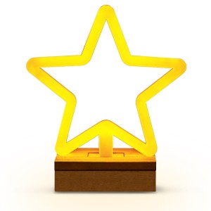 Neon Wood Stand LED GWIAZDA biała ciepła FLNW04 Forever Light
