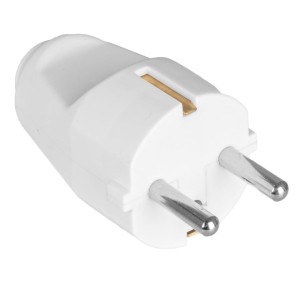 Wtyk schuko biały na kabel VA0280 VAYOX