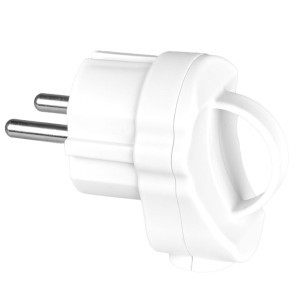 Wtyk schuko z uchwytem, biały, na kabel 16A VA0281 VAYOX
