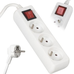 Przedłużacz 5MB 3GN+0+wyłącznik 3x1,0mm 10A IP20 (LB0081-5) VA0305-5 Vayox