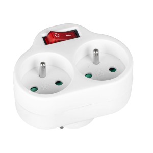 Rozgałęźnik sieciowy 2x 2P+0 + wyłącznik 3500W 230V VA0136 VAYOX