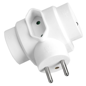 Rozgałęźnik sieciowy 1x Euro 2P + 2x 2P+0 3500W 230V VA0137 VAYOX