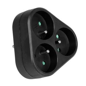 Rozgałęźnik sieciowy 3x 2P+0 3500W 230V czarny VA0133B VAYOX
