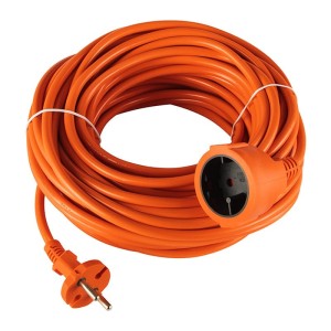 Przedłużacz sieciowy PR-160 1-Gniazdo bez uziemienia 50m pomarańczowy (2x1,5mm) / 98-760#