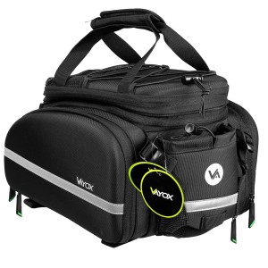 Sakwa rowerowa na bagażnik z kieszeniami bocznymi 10L-35L czarna VA0346 Vayox