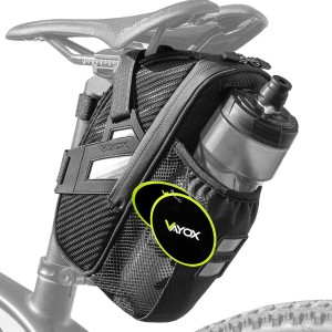 Sakwa rowerowa podsiodłowa z uchwytem na bidon czarna VA0349 Vayox