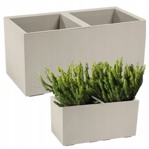 Kwietnik KARO 800x400x400 beton recycled - beżowy LA936-88  LAMELA