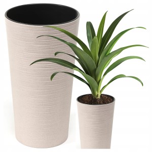 Doniczka LILIA DŁUTO WOOD 300 - biały LA841-05 LAMELA