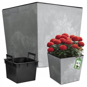 Doniczka URBI SQUARE LOW BETON EFFECT - beton DURS240LE-422U Prosperplast