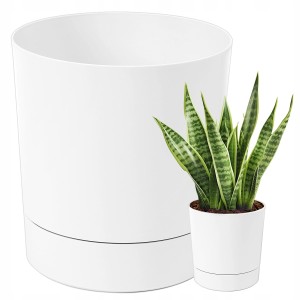 Doniczka z podstawką AURA 175 - biały LA123-05 Lamela