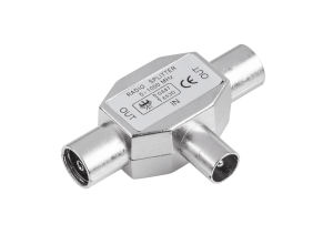 Rozgałęźnik spliter TV 249 wtyk-2x gniazdo metal ZLA0362