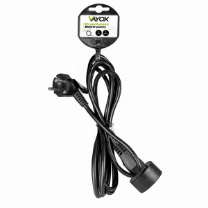 Przedłużacz elektryczny 1 gn+0 1,5m czarny VA0310-1,5B Vayox