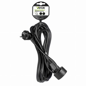 Przedłużacz elektryczny 1 gn+0 10m czarny VA0310-10B Vayox