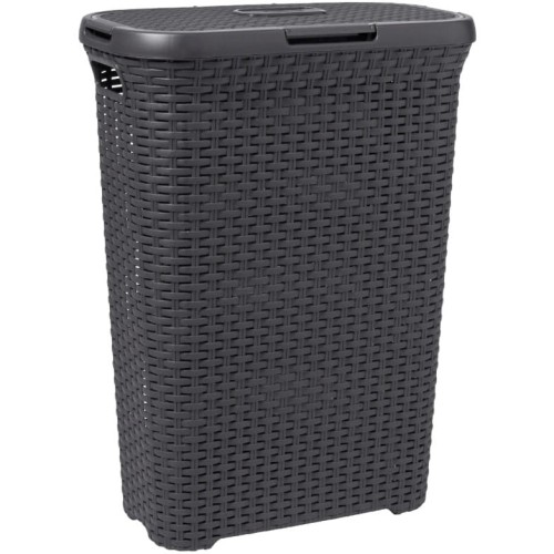 Kosz na bieliznę RATTAN STYLE 40L ciemny szary Curver 193013.jpg