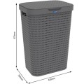 Kosz na bieliznę 55L COUNTRY antracyt 1032708853 Rotho wymiary.jpg