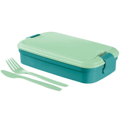 Pojemnik sniadaniowy Lunch & Go Bento + Cutlery niebieski 225053 Curver.jpg