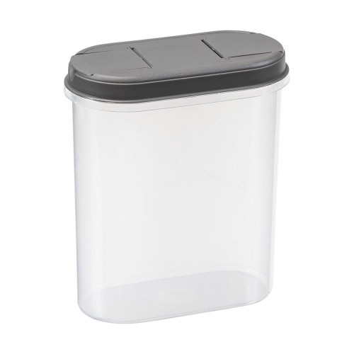 Pojemnik z dozownikiem 2,4 L przezroczysty z pokrywą szarą 1126 Plast Team.jpg