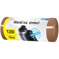 Worki na śmieci LDPE 120 L10 sztuk brązowe rolka.jpg