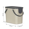 Kosz na śmieci odpady BIO do segregacji 25L ALBULA cappuccino 1024907422 Rotho_4.jpg