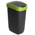 Kosz na śmieci 50L TWIST czarnyzielony ROTHO.jpg