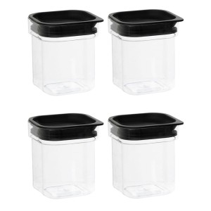 Zestaw pojemników na żywność - produkty sypkie 4szt x 0,6L