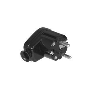 Wtyczka kątowa rozbieralna Uni-Schuko , 2p+Z Schuko , 16A , 250V WT-16U czarny VAYOX