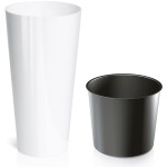 Doniczka Tubus slim shine - biały DTUS400S Prosperplast