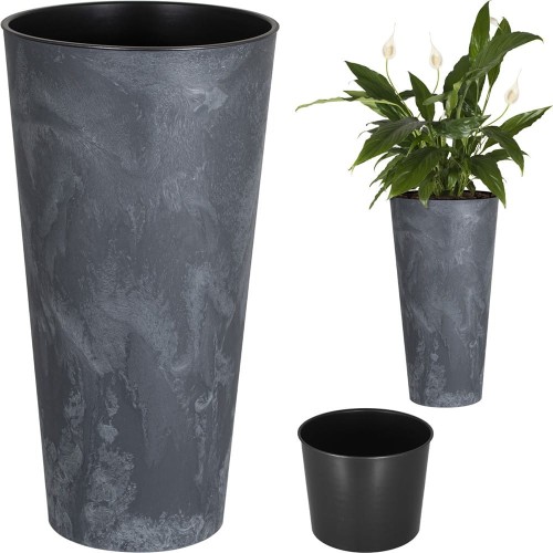 Doniczka Tubus slim Effect - antracytowy DTUS150E-S433 Prosperplast (1).jpg