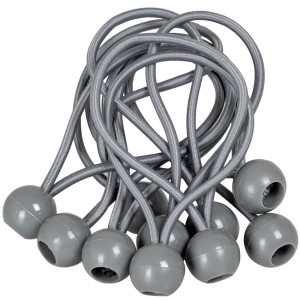 Zestaw gum z kulką BUNGEE CORD BALL 10szt.x 15cm BCB-0515GY-B BRADAS